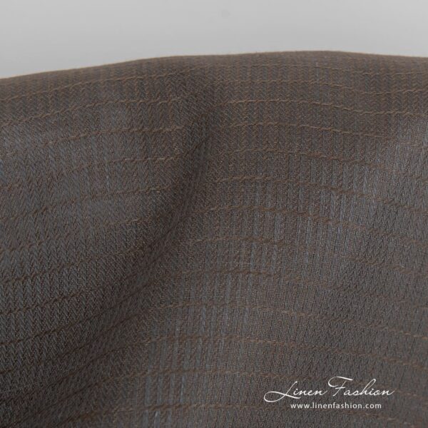 Grey brown dyed linen fabric.