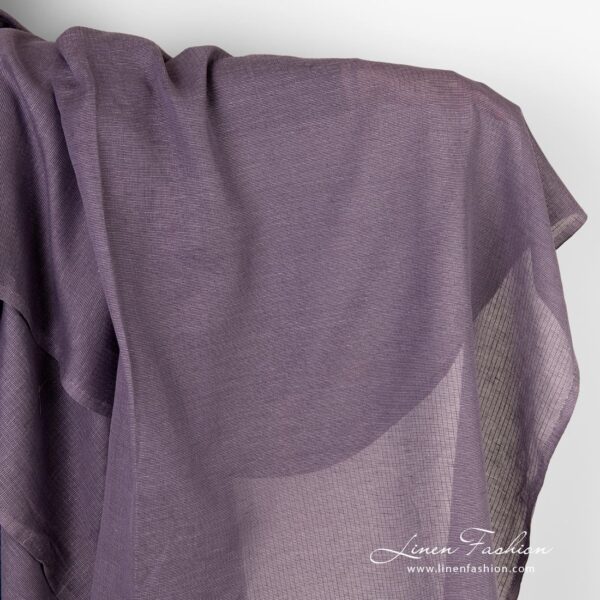 Violet linen cotton fabric