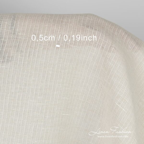 Transparent brownish linen cotton fabric, lightweight