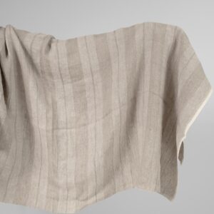 Pesty pellavakangas, kaksisävyiset beiget raidat