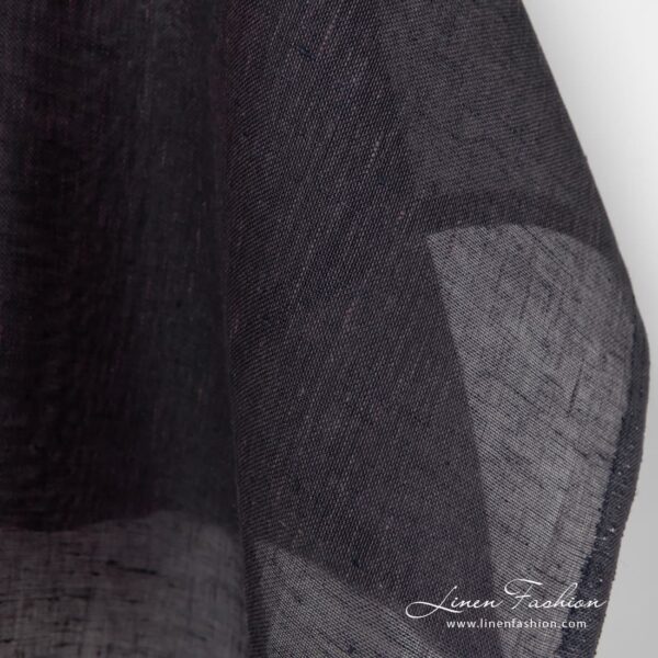 Dark grape coloured linen fabric.