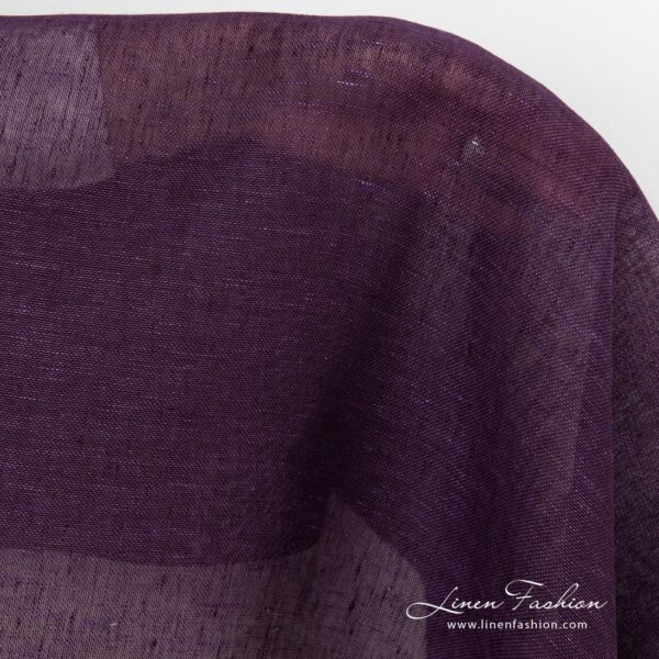 Eggplant coloured linen fabric.