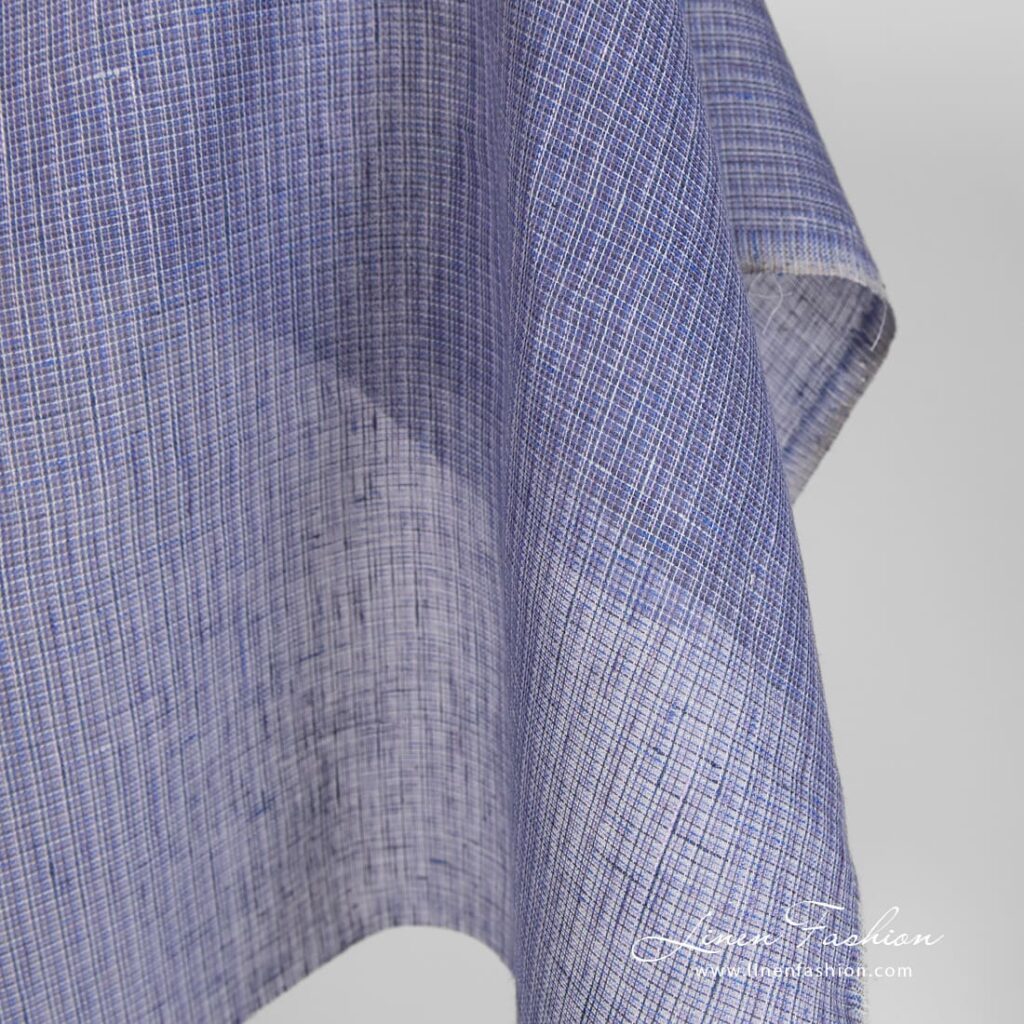 Haze pellavakangas läpikuultavilla ruuduilla 4 Haze linen fabric ends