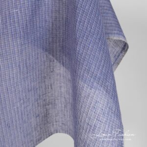 Haze pellavakangas läpikuultavilla ruuduilla 12 Haze linen fabric ends