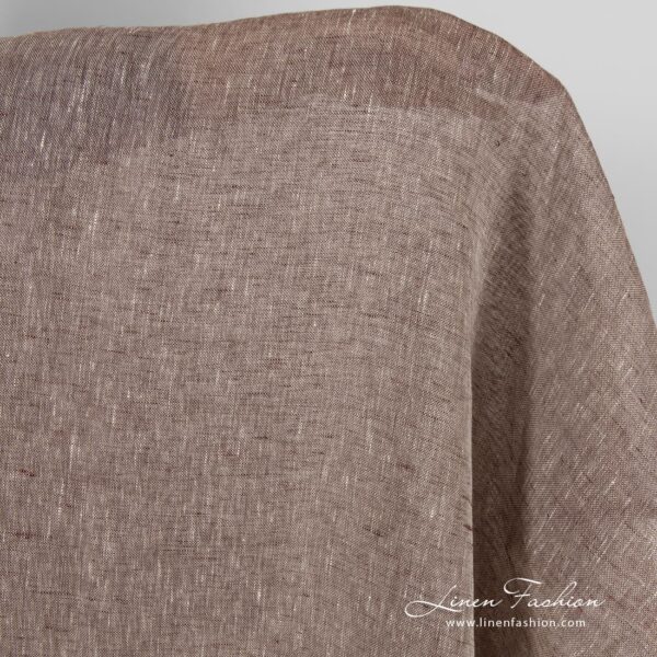 Transparent linen fabric in melange, perfect for curtains and scarves