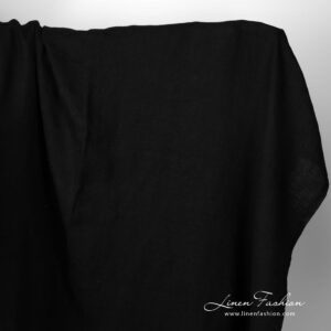 Pesty pellavakangas yksivärinen musta vohveli