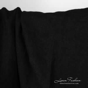 Pesty pellavakangas yksivärinen musta vohveli