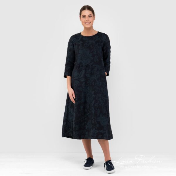 DELFINA Mekko musta kukkakuvioinen