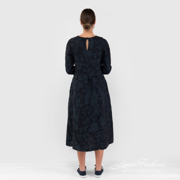 DELFINA Mekko musta kukkakuvioinen - Image 6
