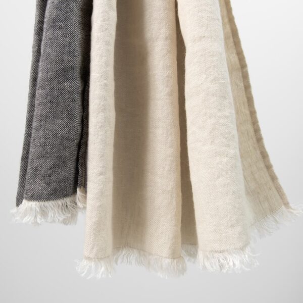 TORBY Huivi beige musta - Image 5