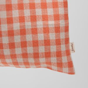 GAMMA Pellavakassi oranssiruudullinen