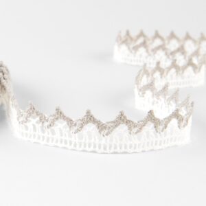 Pellavapitsi valkoinen ja luonnonvärinen nro 91