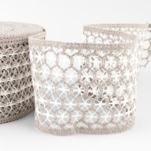 Pellavapitsi valkoinen ja luonnonvärinen nro 74