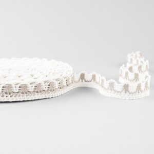 Pellavapitsi valkoinen ja luonnonvärinen nro 89