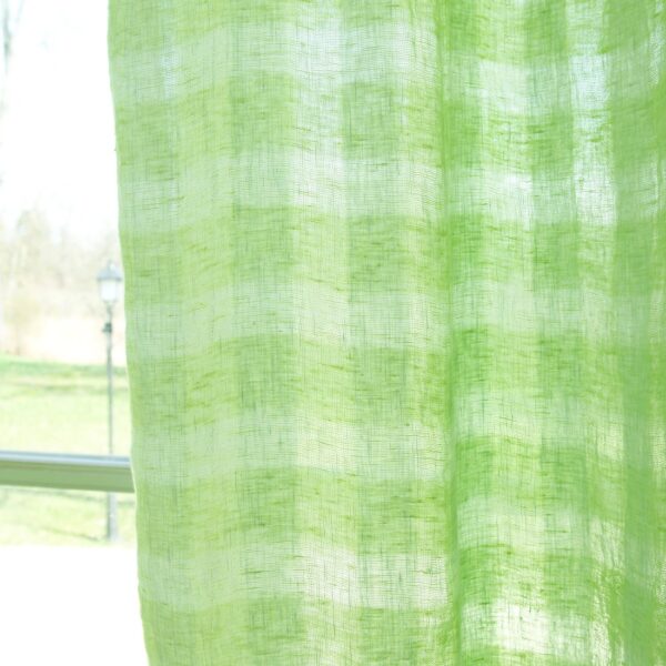 KORI Curtain green, linen curtains