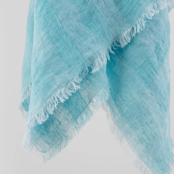 KORI Scarf light blue, pure linen