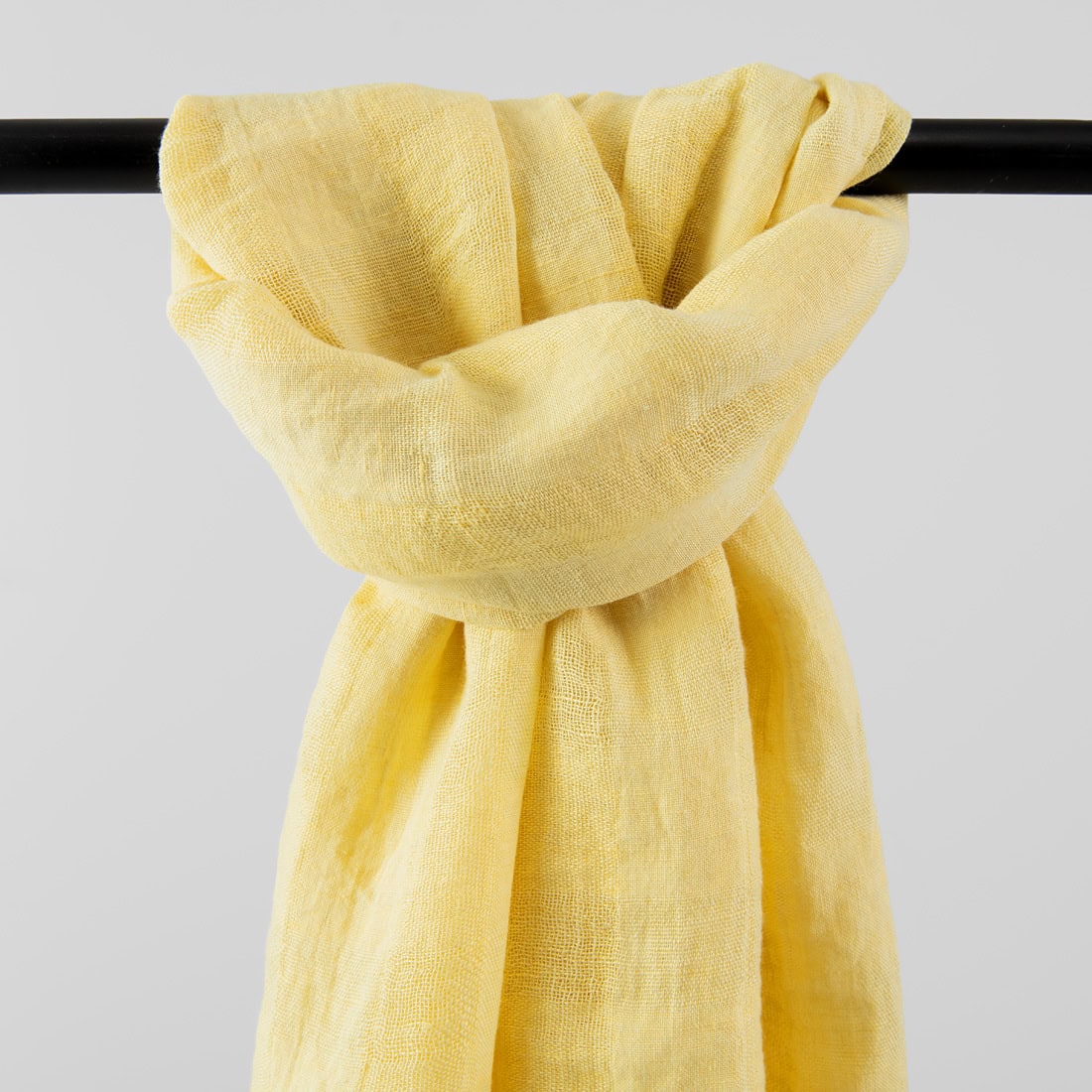 KORI Huivi keltainen 2 KORI Shawl yellow, pure linen
