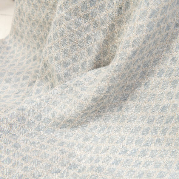 Beige-grey linen blanket, jacquard