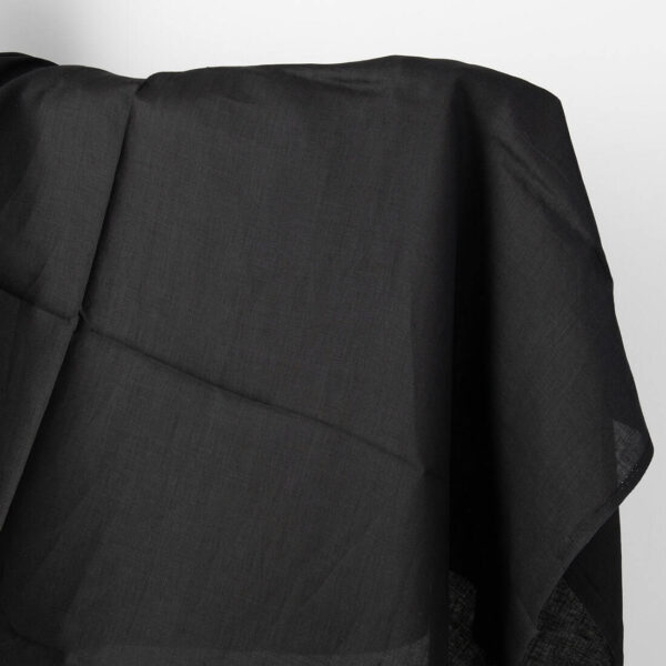 Linen fabric plain black