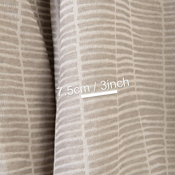 Linen cotton fabric off-white and natural jacquard, washed, with measurements